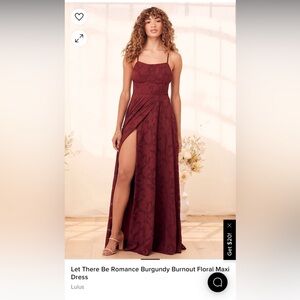Lulu’s Burgundy Floral Maxi Dress